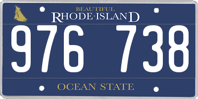 RI license plate 976738