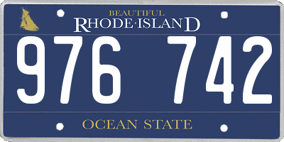RI license plate 976742