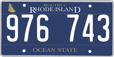 RI license plate 976743
