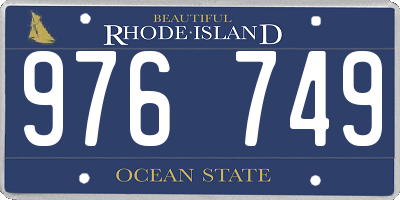 RI license plate 976749