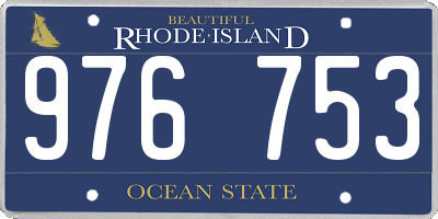 RI license plate 976753