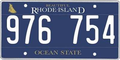RI license plate 976754