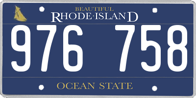 RI license plate 976758
