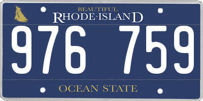 RI license plate 976759