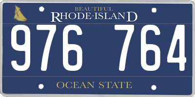 RI license plate 976764