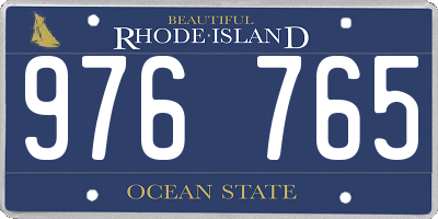 RI license plate 976765