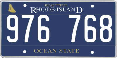 RI license plate 976768