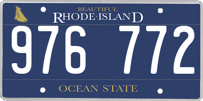 RI license plate 976772