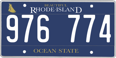 RI license plate 976774