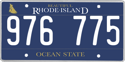 RI license plate 976775