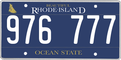 RI license plate 976777