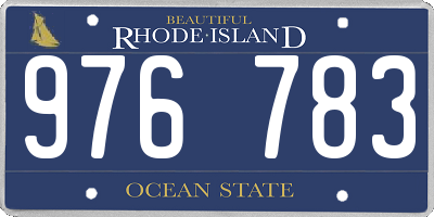 RI license plate 976783