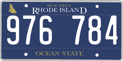 RI license plate 976784
