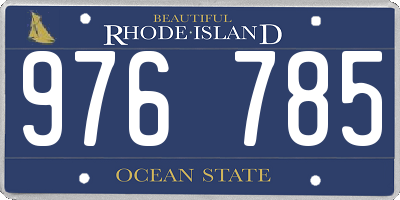 RI license plate 976785
