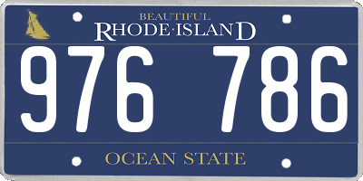 RI license plate 976786