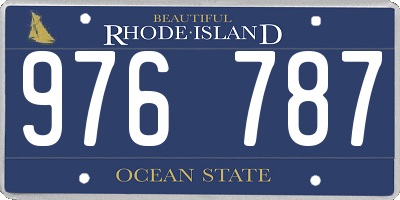 RI license plate 976787