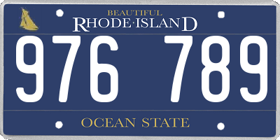 RI license plate 976789