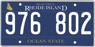 RI license plate 976802