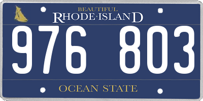 RI license plate 976803