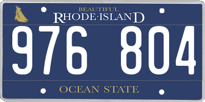 RI license plate 976804