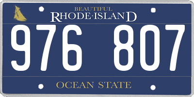RI license plate 976807