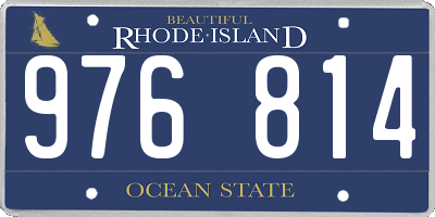 RI license plate 976814