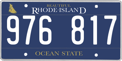 RI license plate 976817