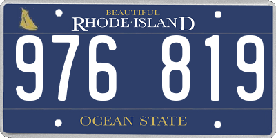 RI license plate 976819