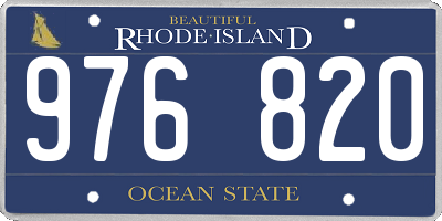 RI license plate 976820