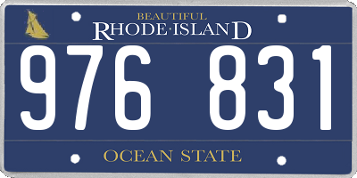 RI license plate 976831
