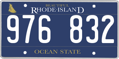 RI license plate 976832