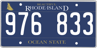 RI license plate 976833