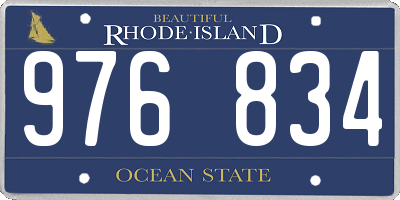 RI license plate 976834