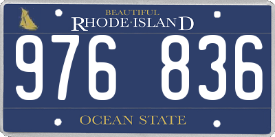 RI license plate 976836