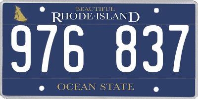 RI license plate 976837