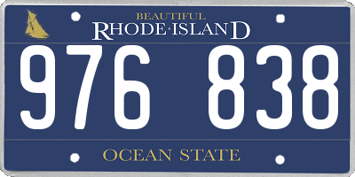 RI license plate 976838