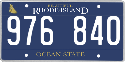 RI license plate 976840