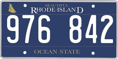 RI license plate 976842