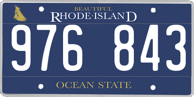 RI license plate 976843