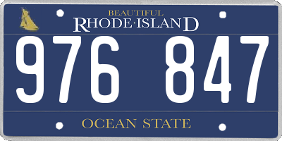 RI license plate 976847