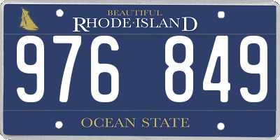 RI license plate 976849