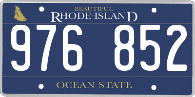 RI license plate 976852