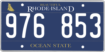 RI license plate 976853