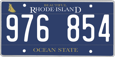 RI license plate 976854