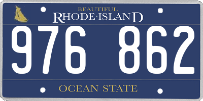 RI license plate 976862