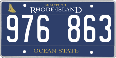 RI license plate 976863