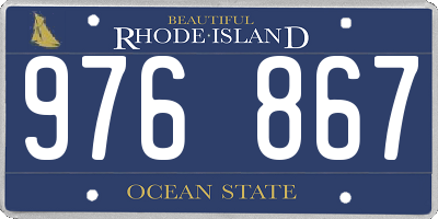 RI license plate 976867
