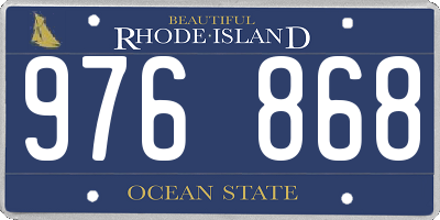 RI license plate 976868