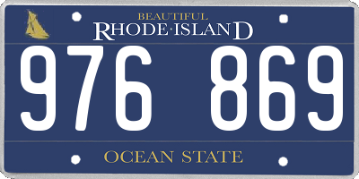 RI license plate 976869