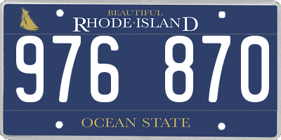 RI license plate 976870